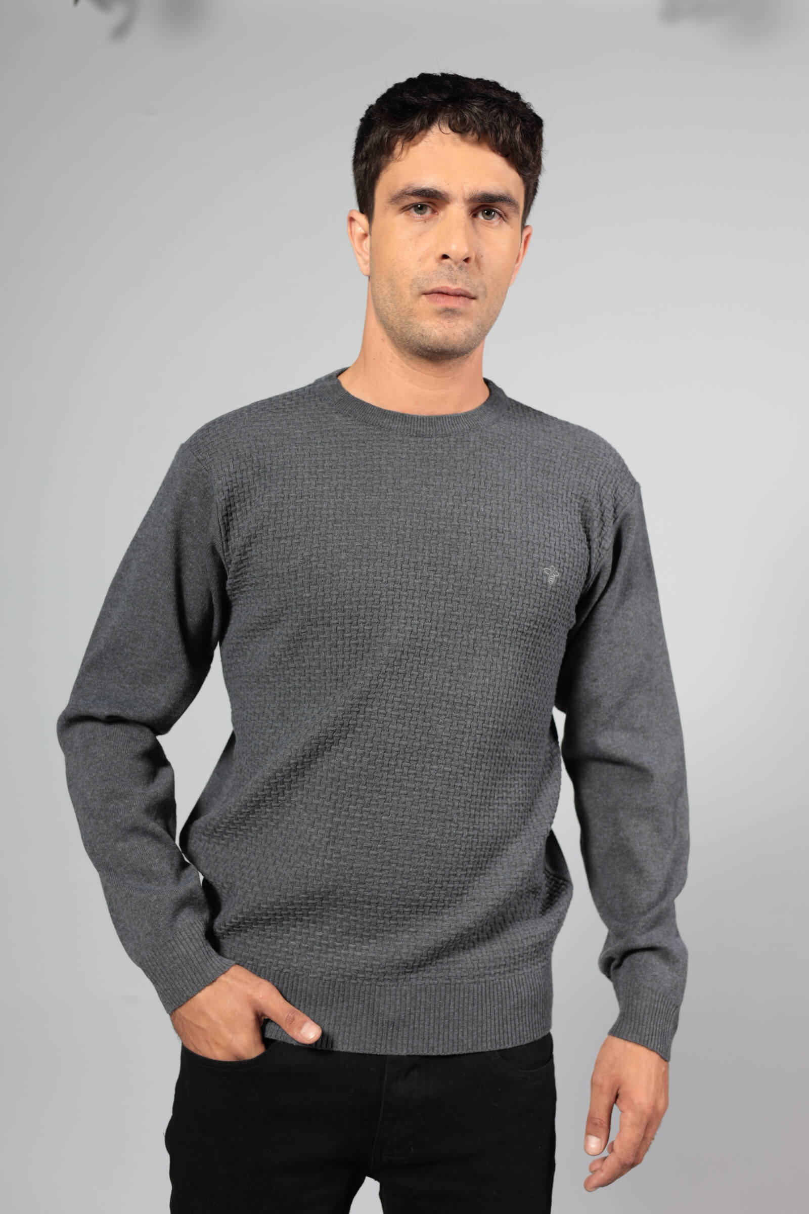 סריג גבר אפור