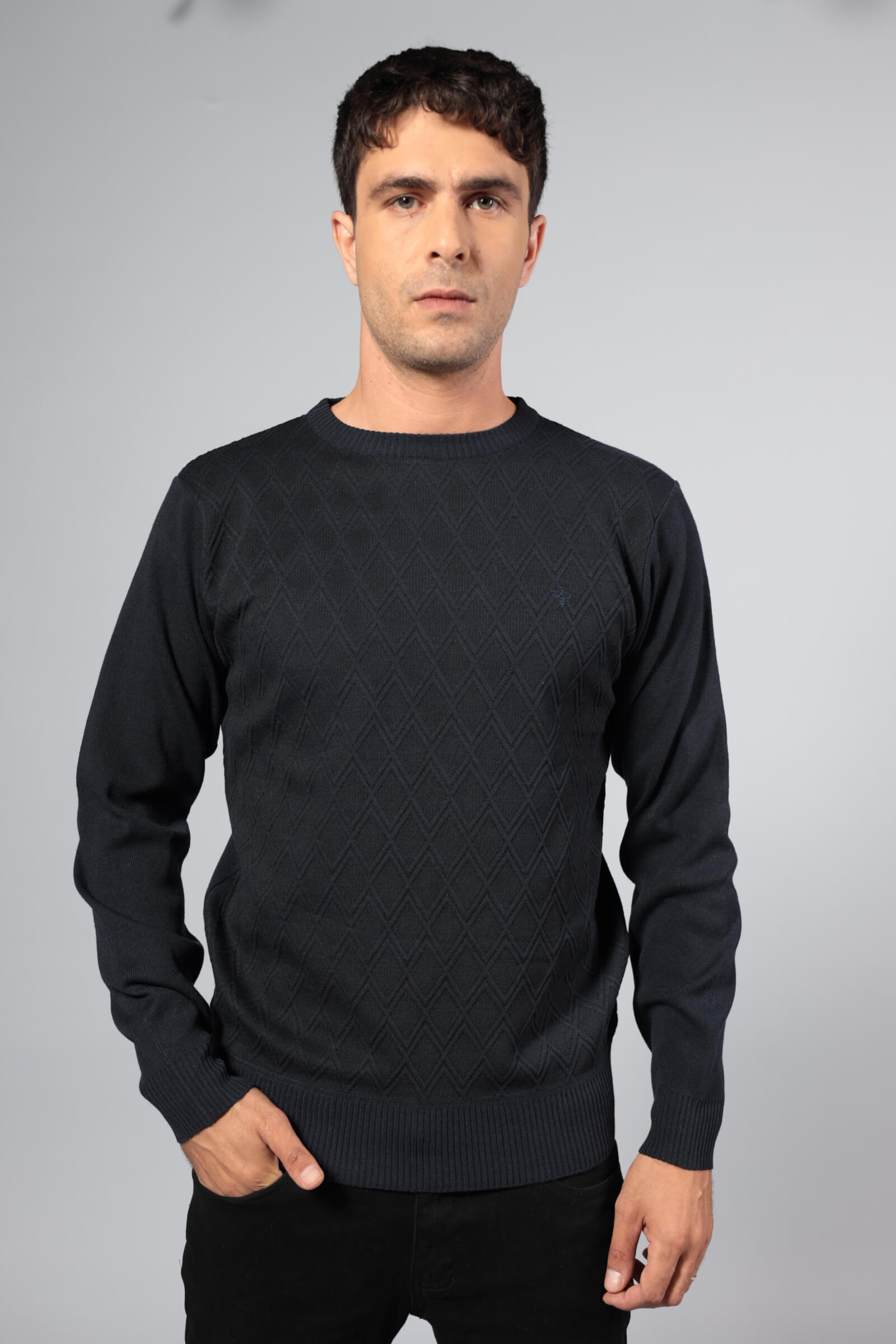 סריג מעוינים כחול