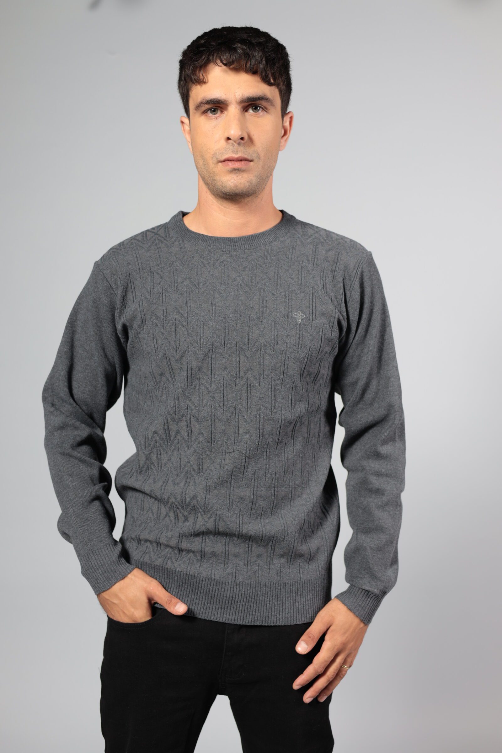 סריג גבר אפור