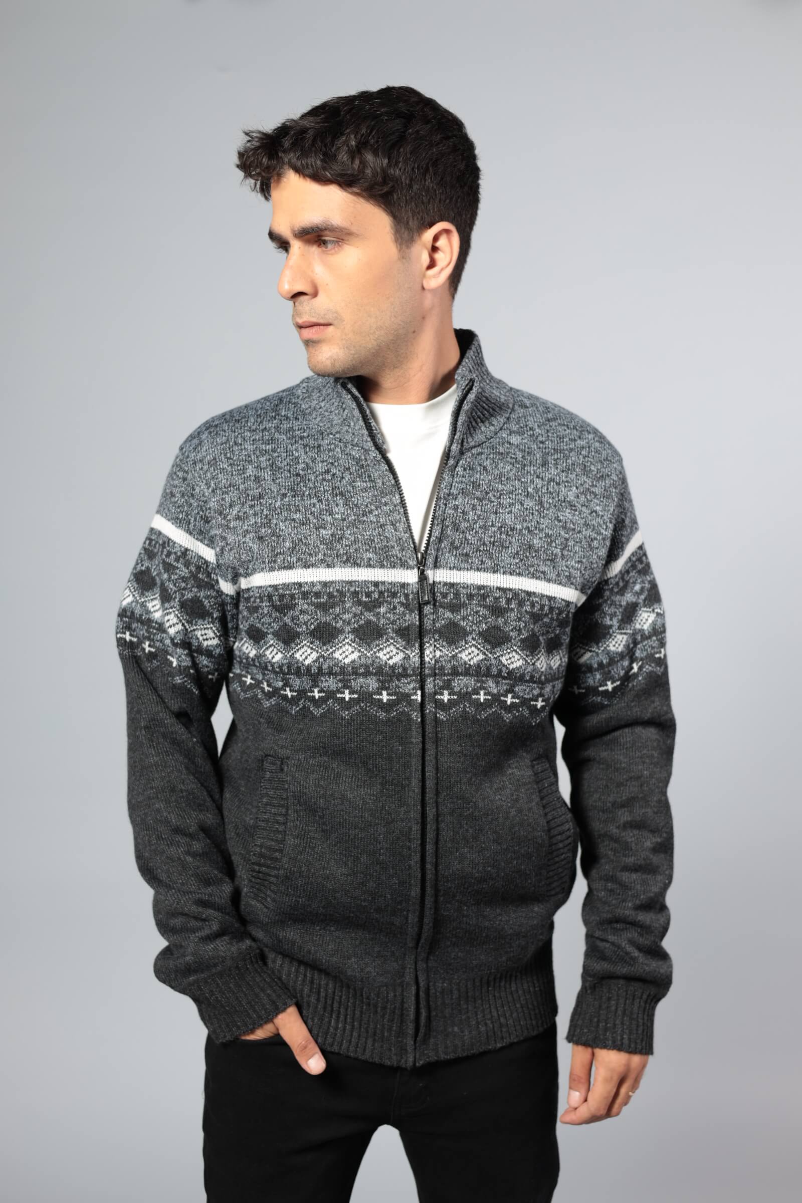 סריג פרווה אפור