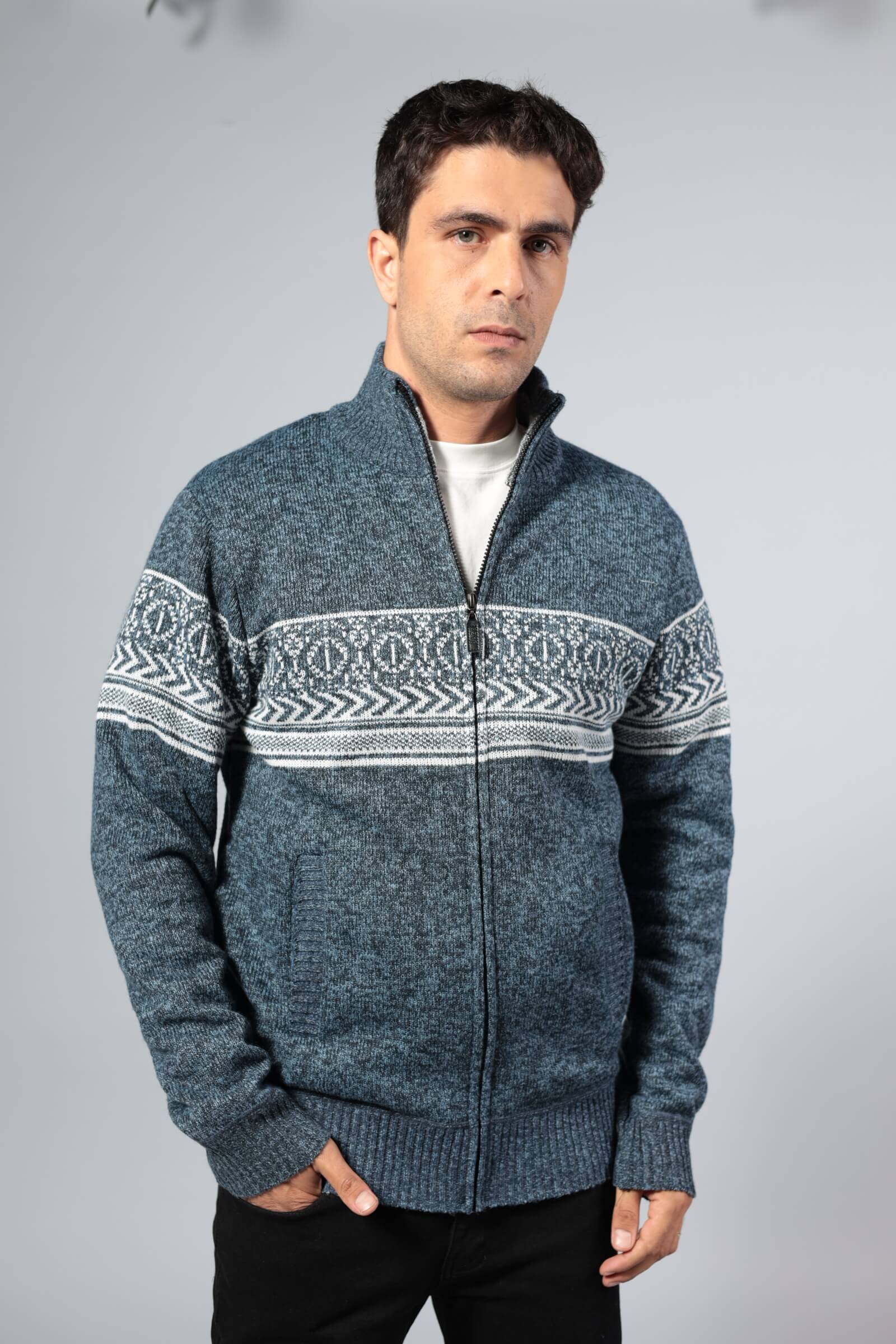 סריג פרווה כחול