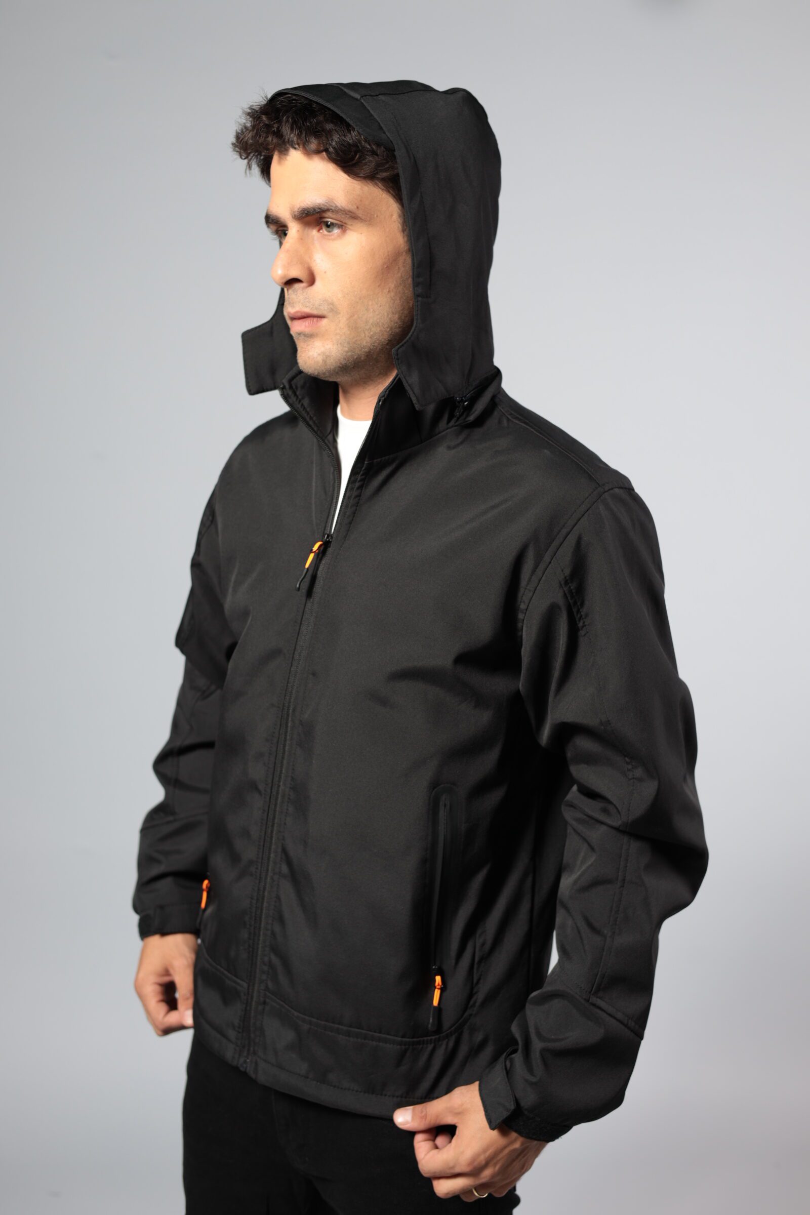 מעיל גבר קפוצ'ון שחור