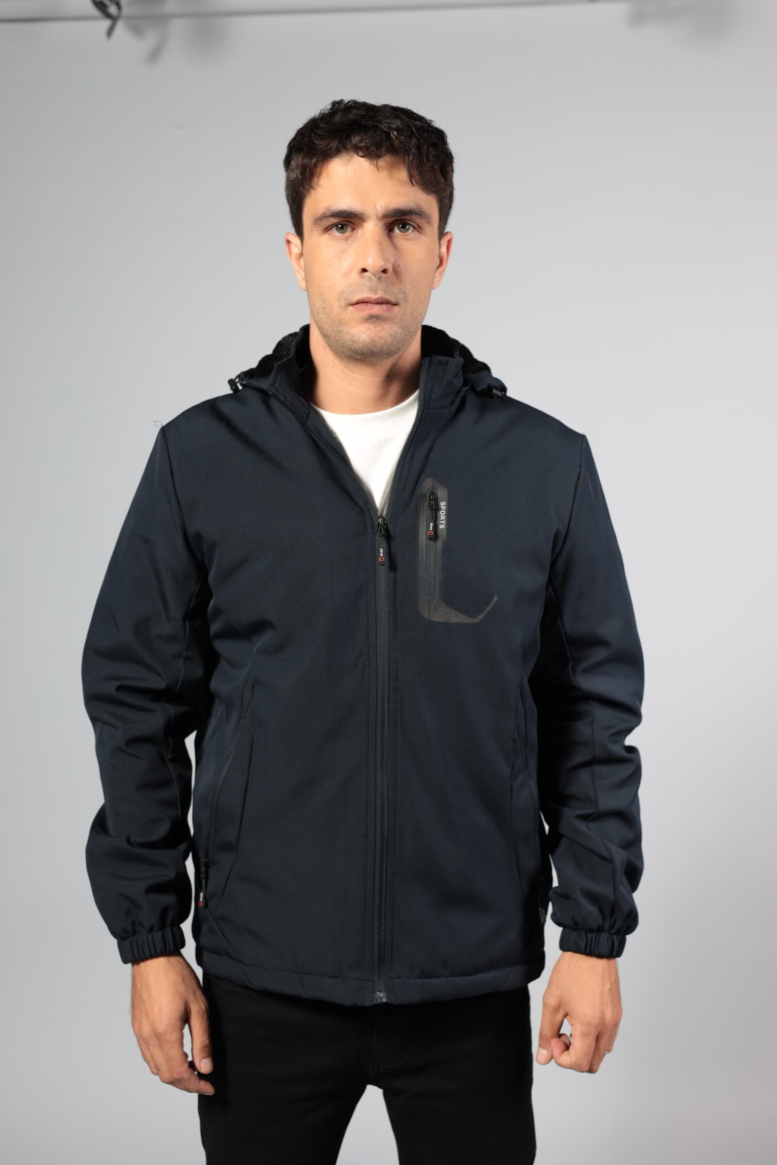 מעיל פרווה קפוצ'ון כחול